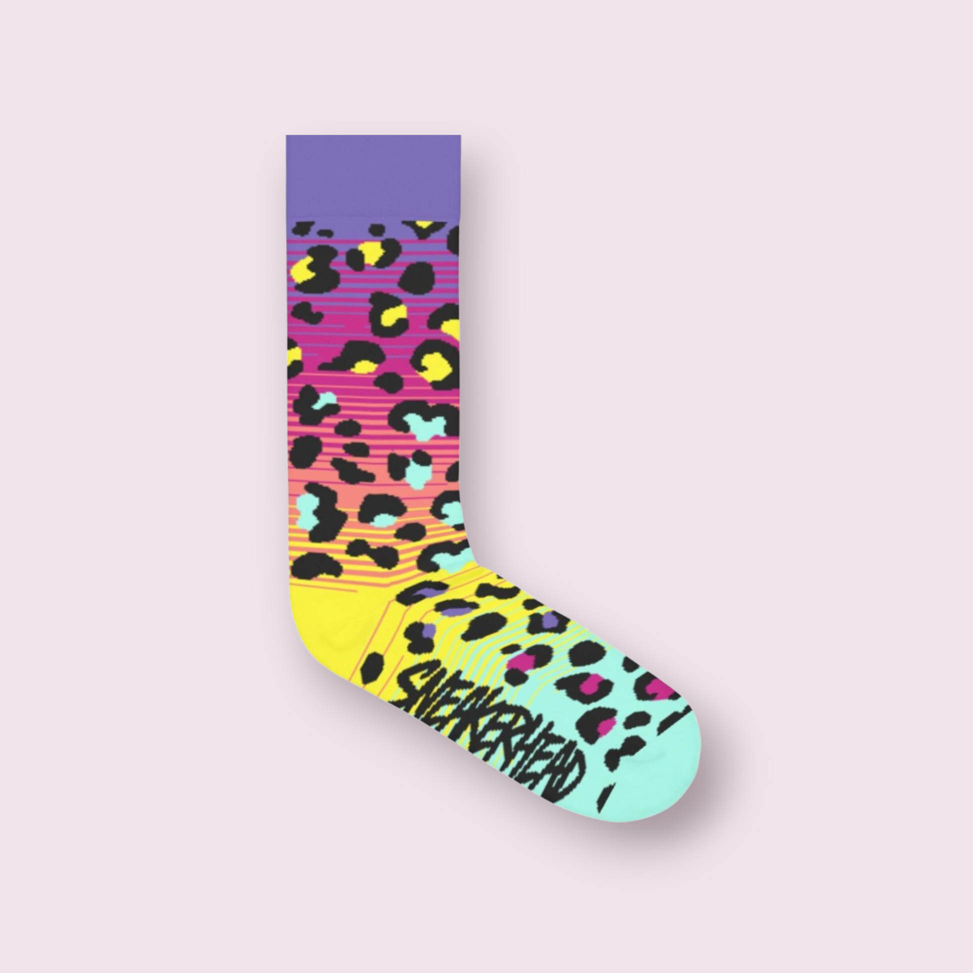 Lucky Leopard Cotton Crew Sock