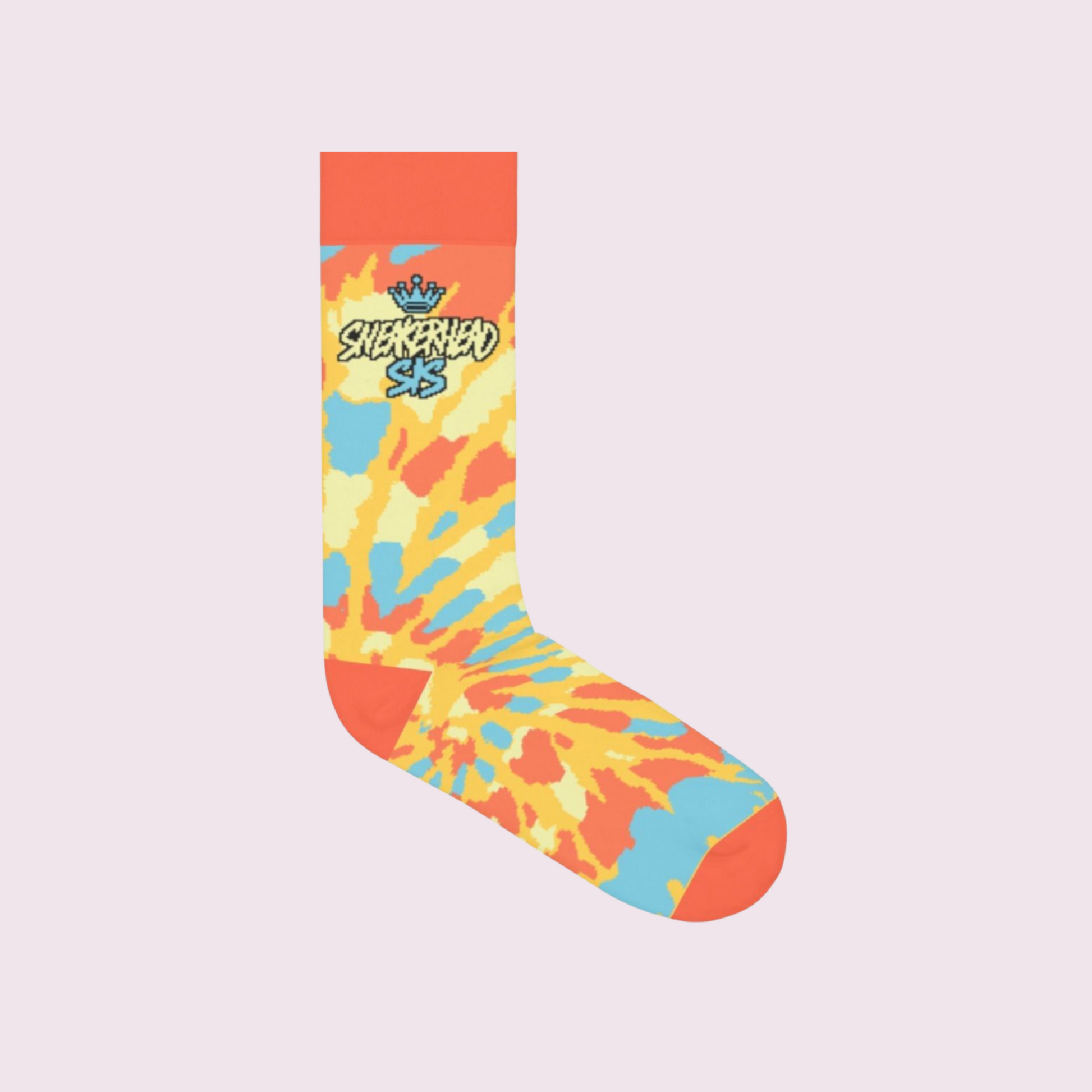 High on Tie Dye Cotton Crew Sock