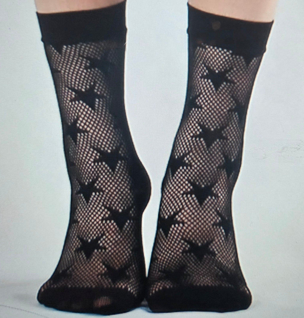 Sexy Black Fishnet Star Sock