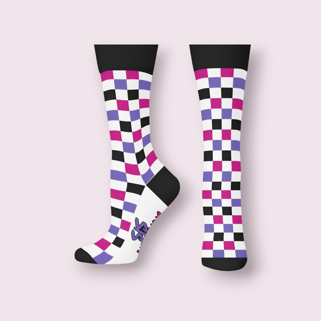Checkers Not Chess Cotton Crew Sock