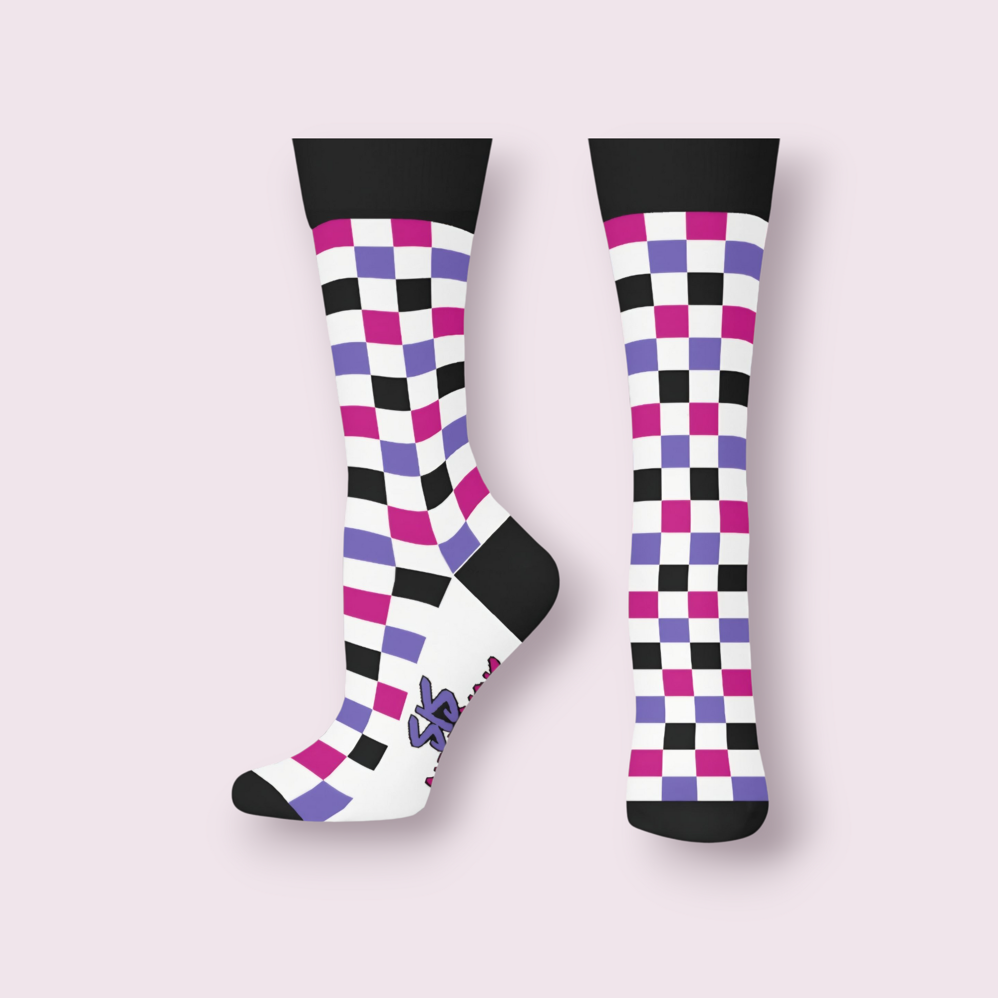 Checkers Not Chess Cotton Crew Sock