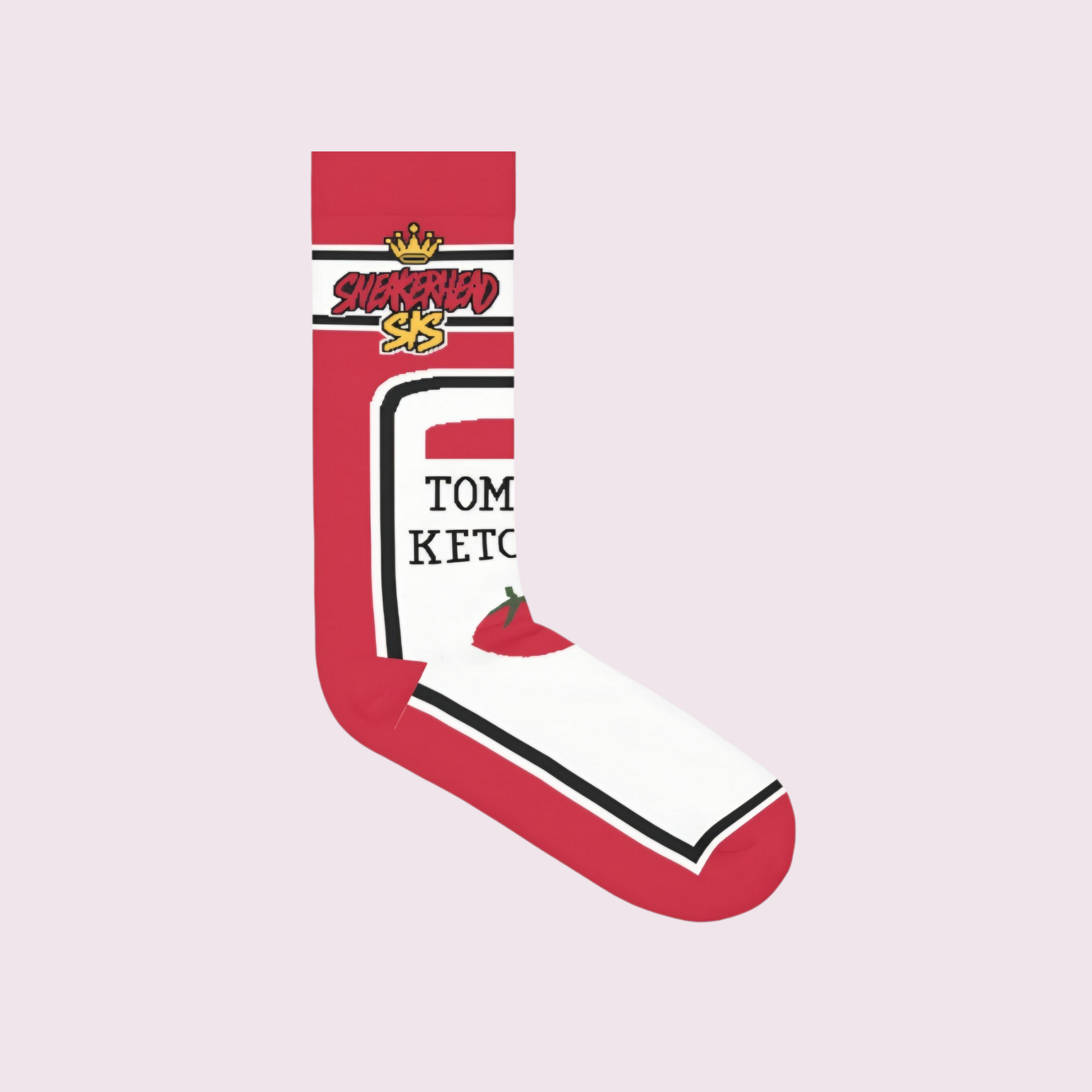 Ketch Me If You Can Ketchup Cotton Crew Sock
