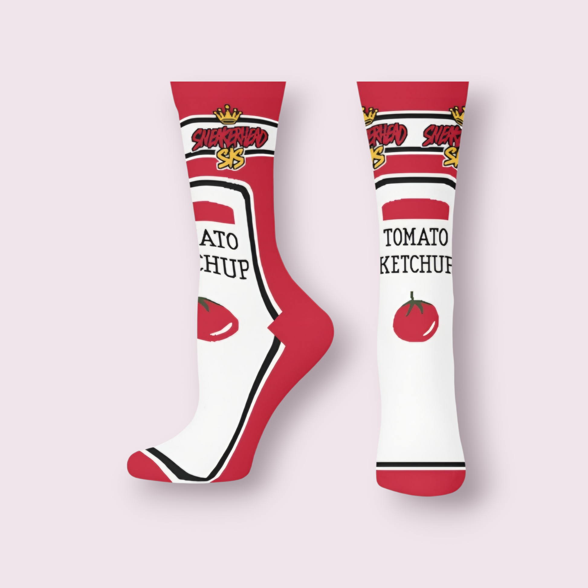 Ketch Me If You Can Ketchup Cotton Crew Sock