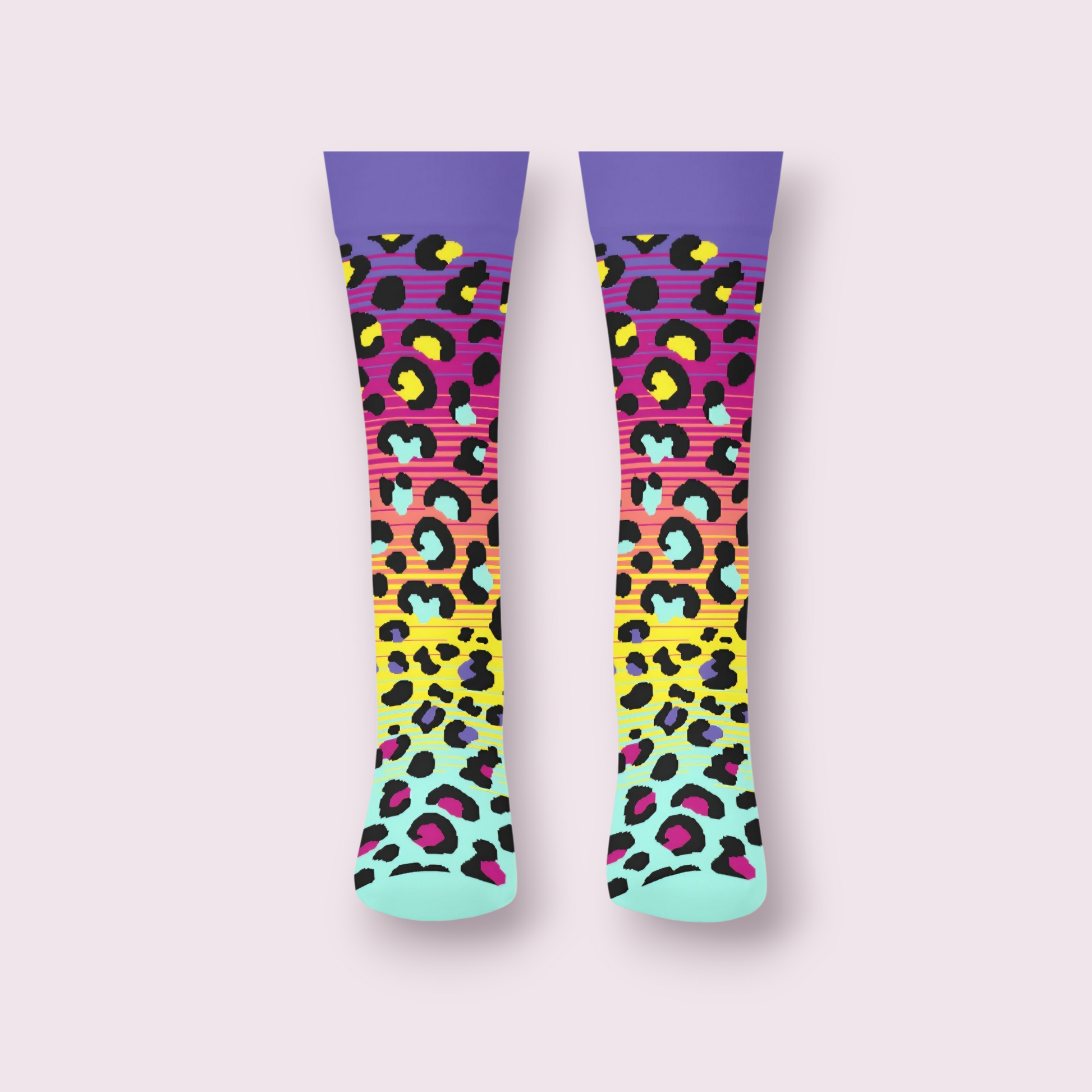 Lucky Leopard Cotton Crew Sock