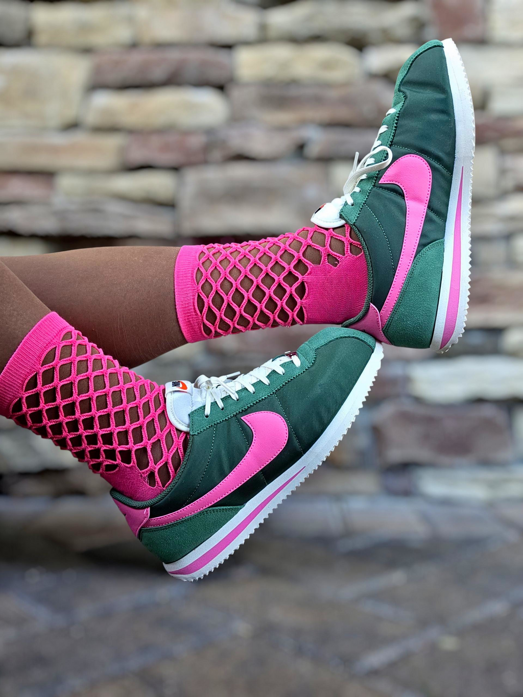 Sexy Hot Pink Fishnet Socks