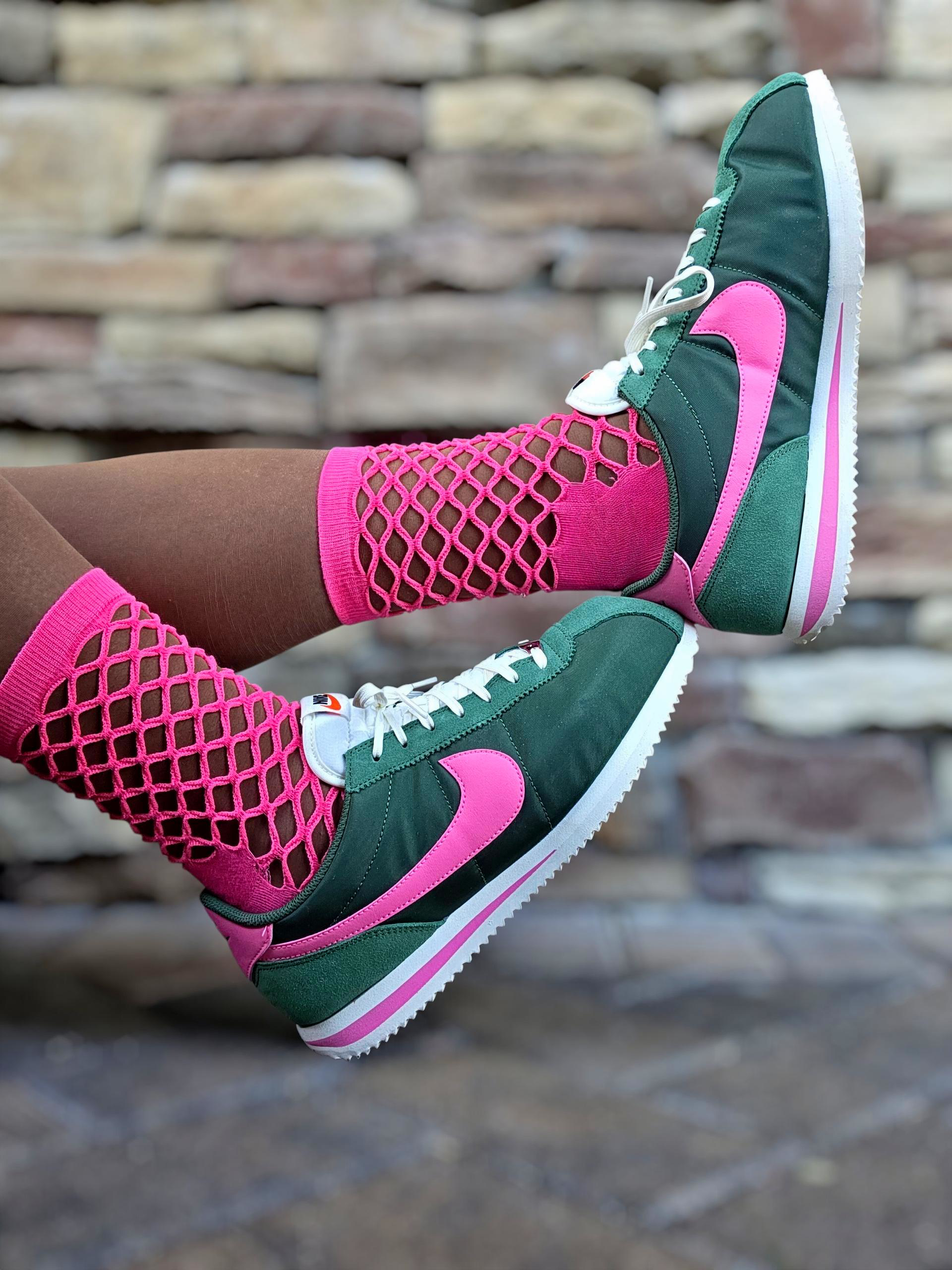 Sexy Hot Pink Fishnet Socks