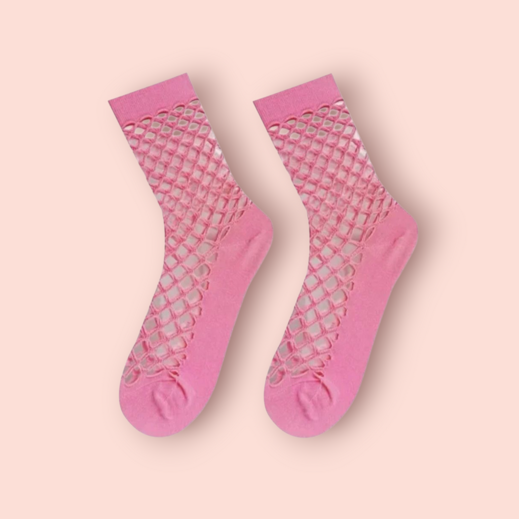 Sexy Hot Pink Fishnet Socks