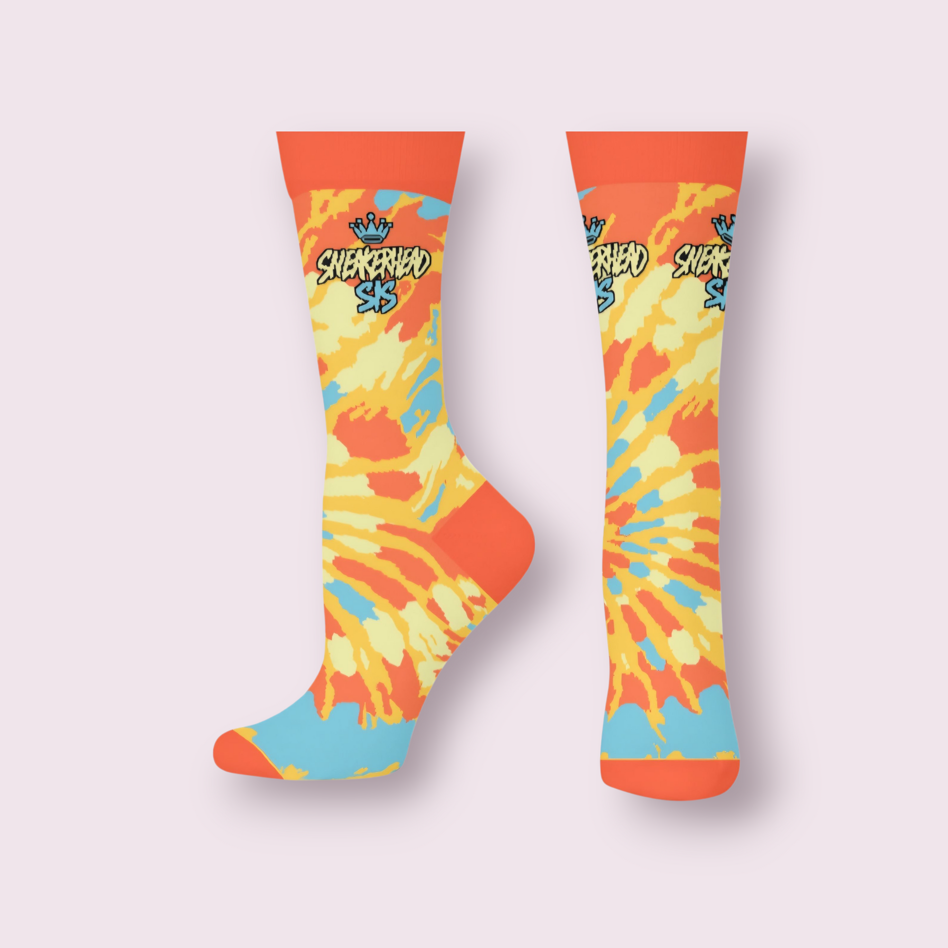 High on Tie Dye Cotton Crew Sock