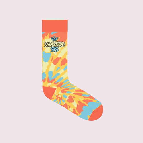 High on Tie Dye Cotton Crew Sock