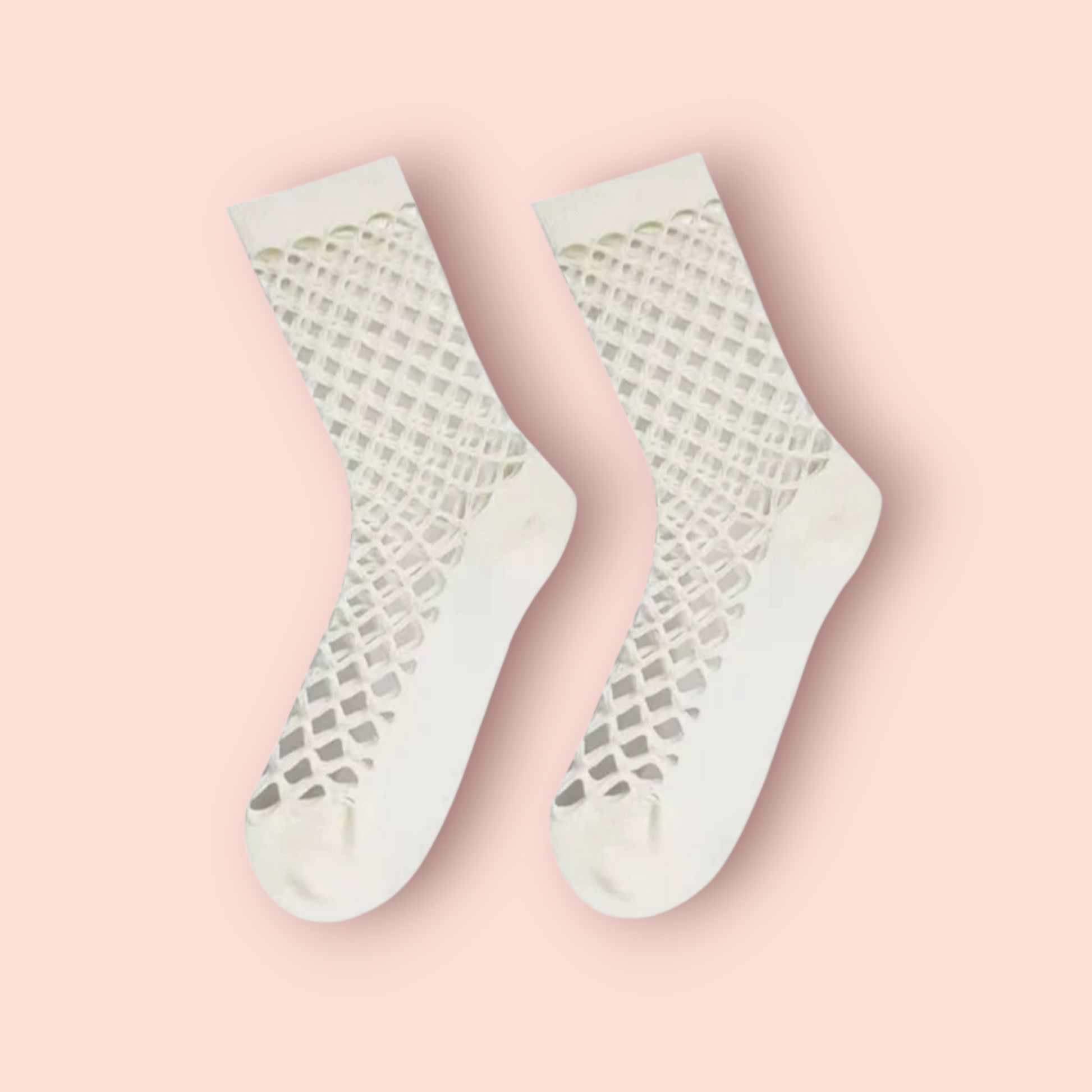 Sexy Cream Fishnet Socks